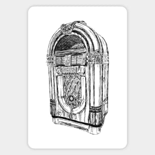 Antique Juke Box Drawing Magnet